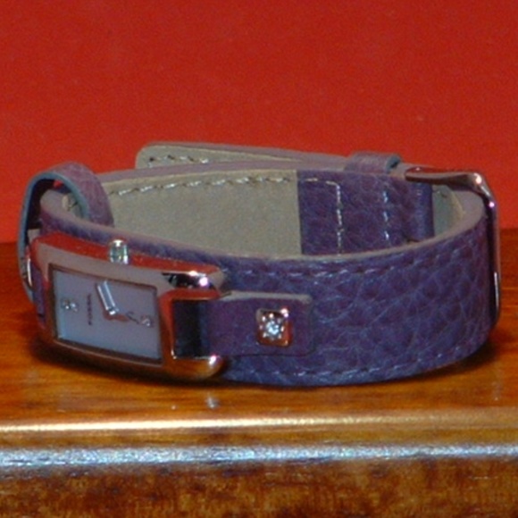 Fossil ES-9918 Rhinestone Leather Band Analog